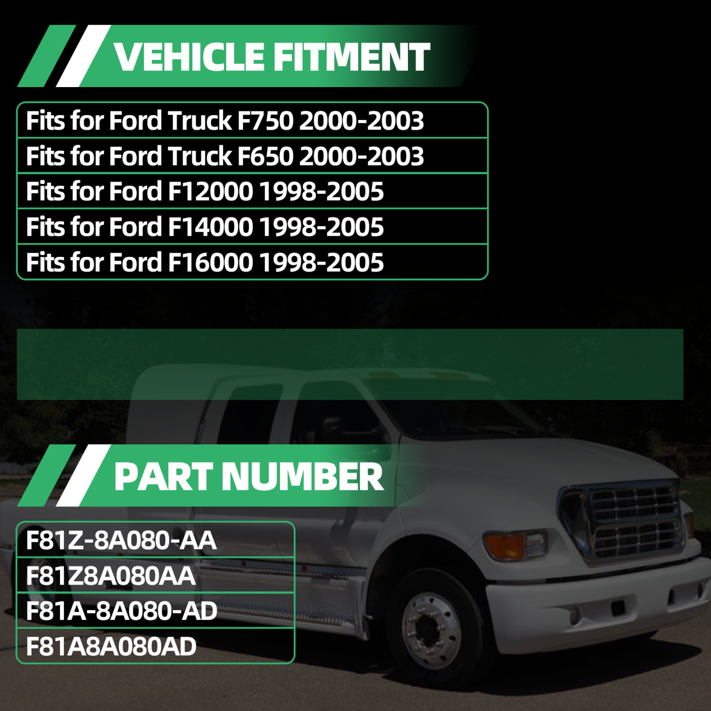 Radiator Overflow Coolant Reservoir Tank with Cap Fits for Ford Truck F650 F750 2000-2003; Fits for Ford F12000 F14000 F16000 1998-2005