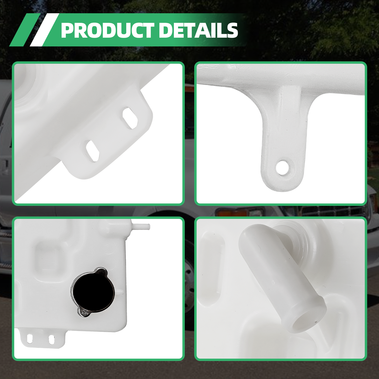 Radiator Overflow Coolant Reservoir Tank with Cap Fits for Ford Truck F650 F750 2000-2003; Fits for Ford F12000 F14000 F16000 1998-2005