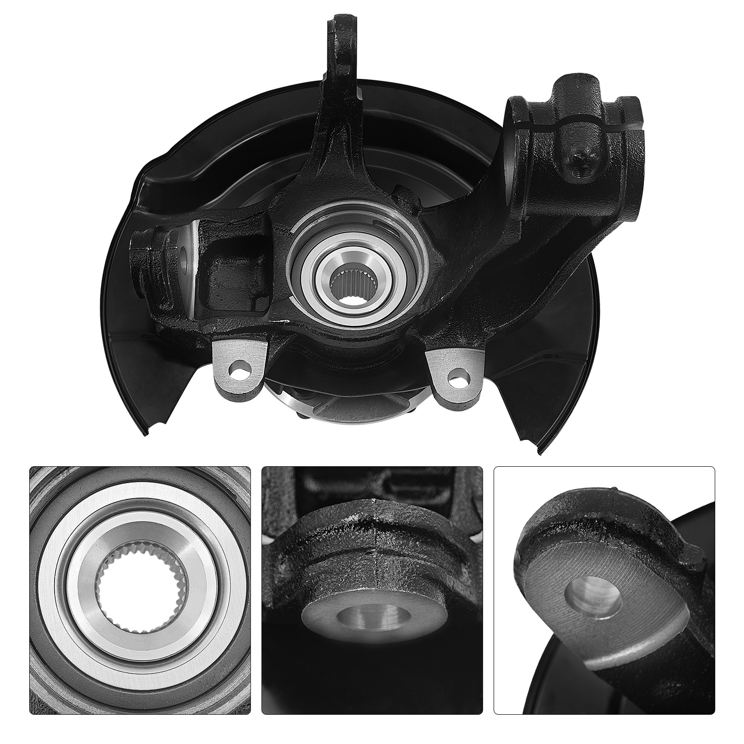 Front Left Driver Side Steering Knuckle Assembly Compatible with Honda Pilot 3.5L V6 2016-2022