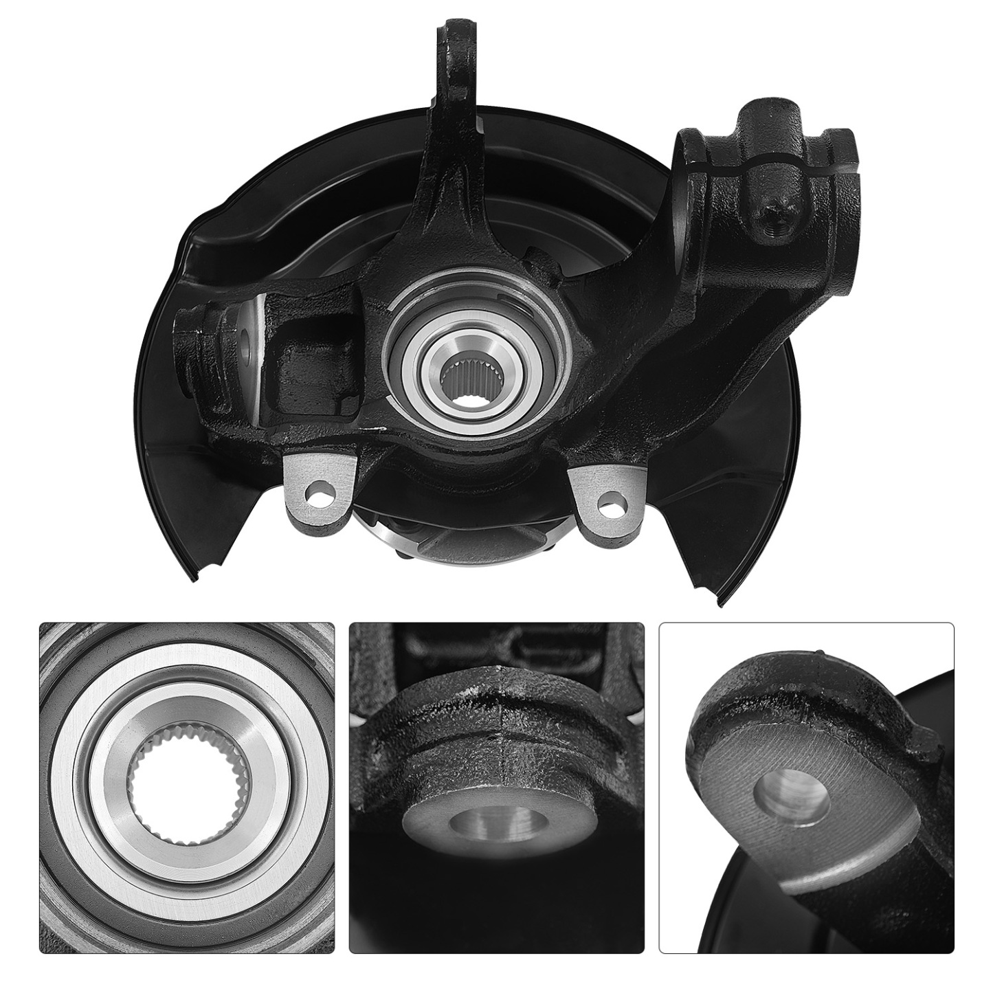 Front Left Driver Side Steering Knuckle Assembly Compatible with Honda Pilot 3.5L V6 2016-2022