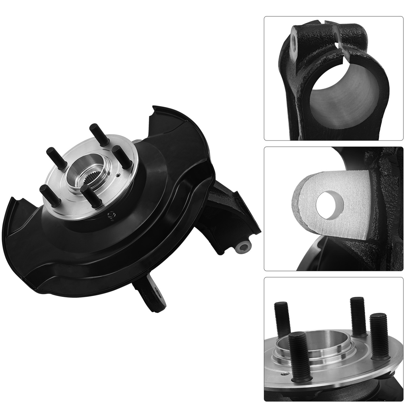 Front Left Driver Side Steering Knuckle Assembly Compatible with Honda Pilot 3.5L V6 2016-2022