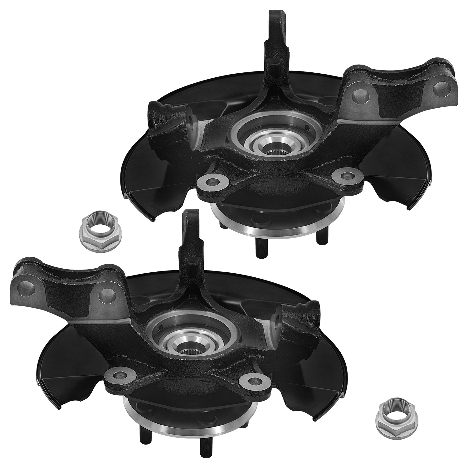 Front Left & Right Steering Knuckle Assembly Compatible with Honda Ridgeline 3.5L 2006-2014