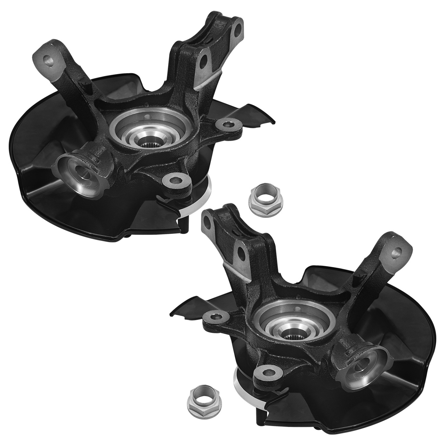 Front Left & Right Steering Knuckle Assembly Compatible with Honda Ridgeline 3.5L 2006-2014