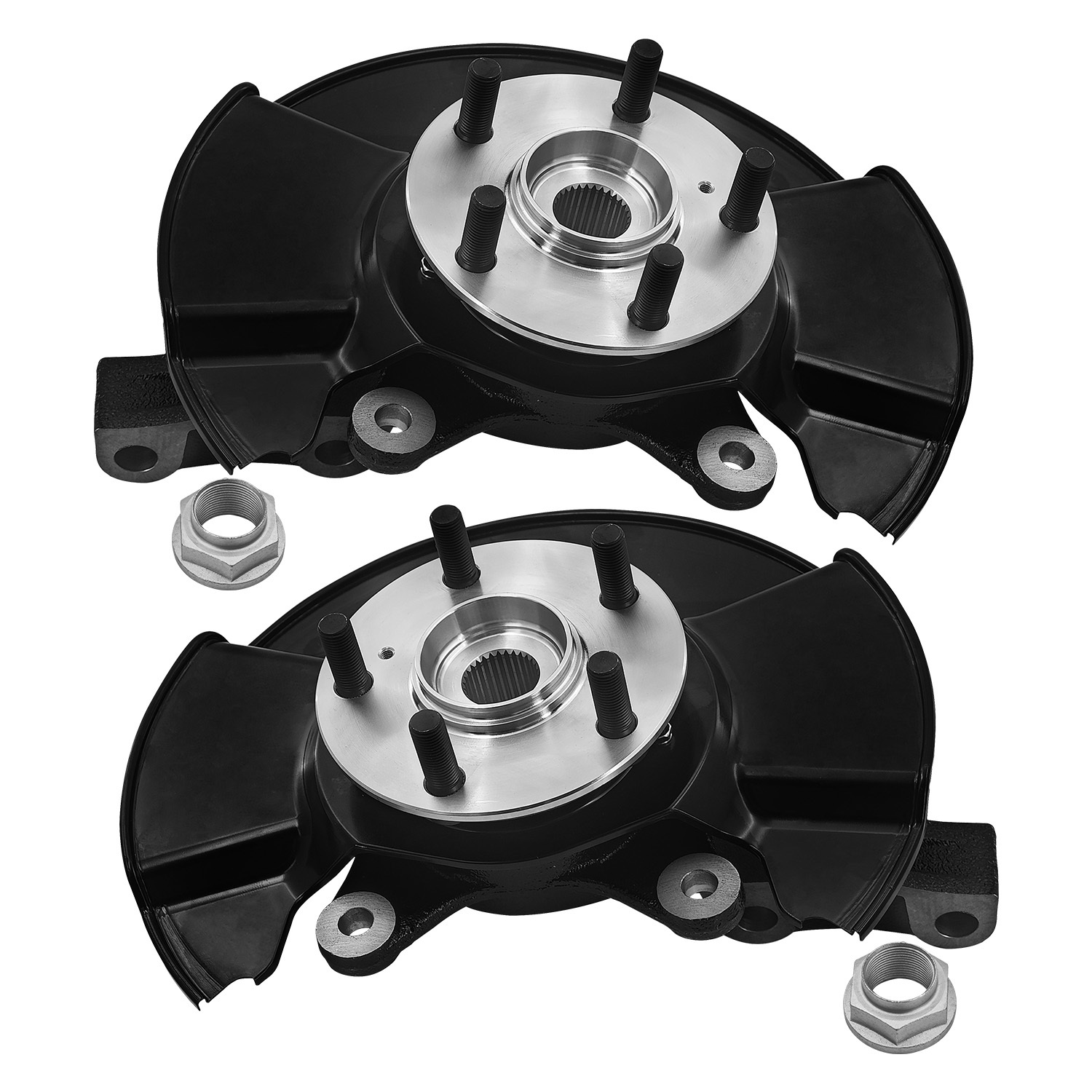 Front Left & Right Steering Knuckle Assembly Compatible with Honda Ridgeline 3.5L 2006-2014