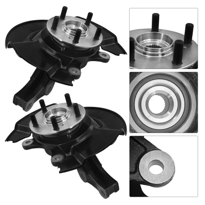 Front Left & Right Steering Knuckle Assembly Compatible with Honda Ridgeline 3.5L 2006-2014