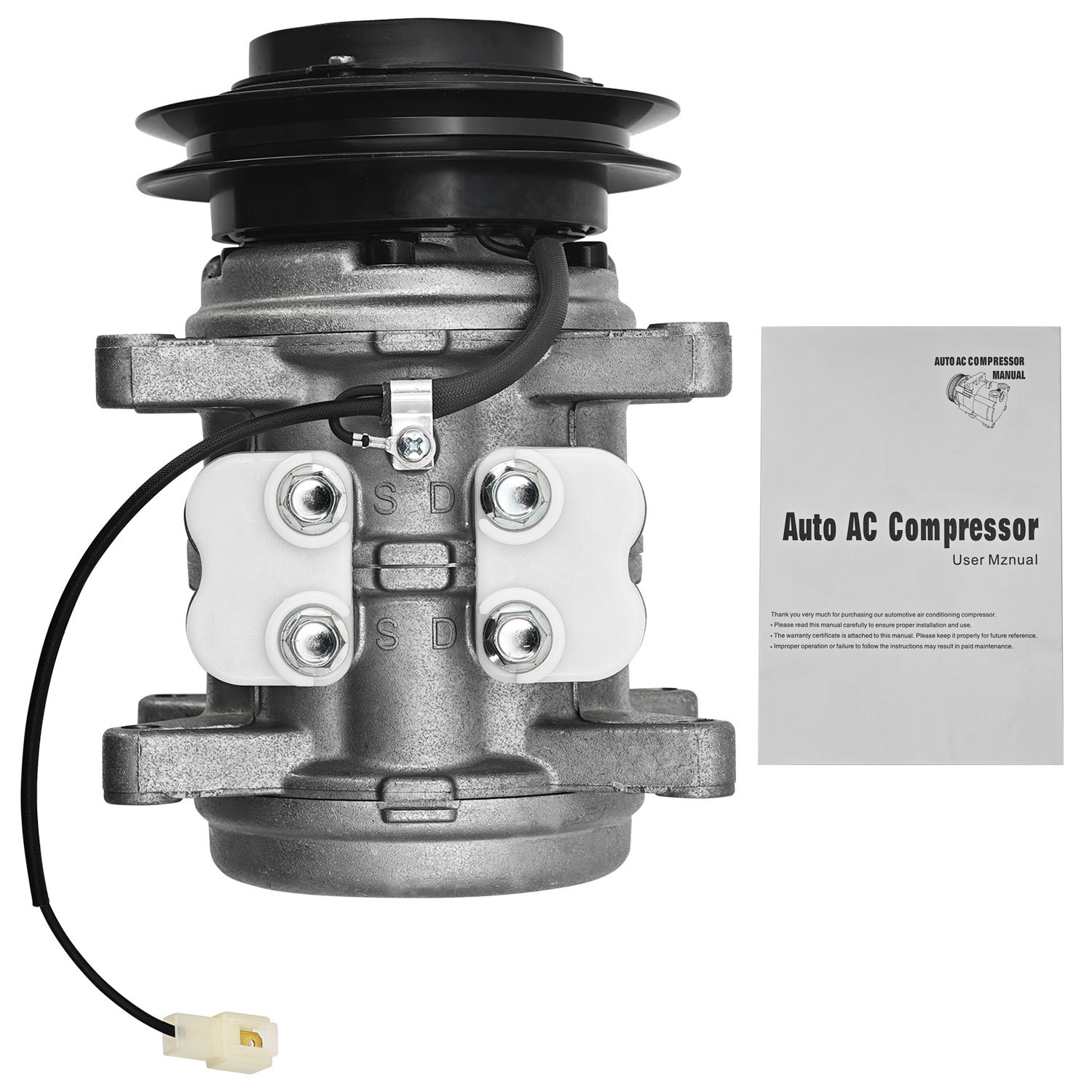 AC Compressor with Clutch Compatible with Toyota Land Cruiser 4.2L 1979-1987