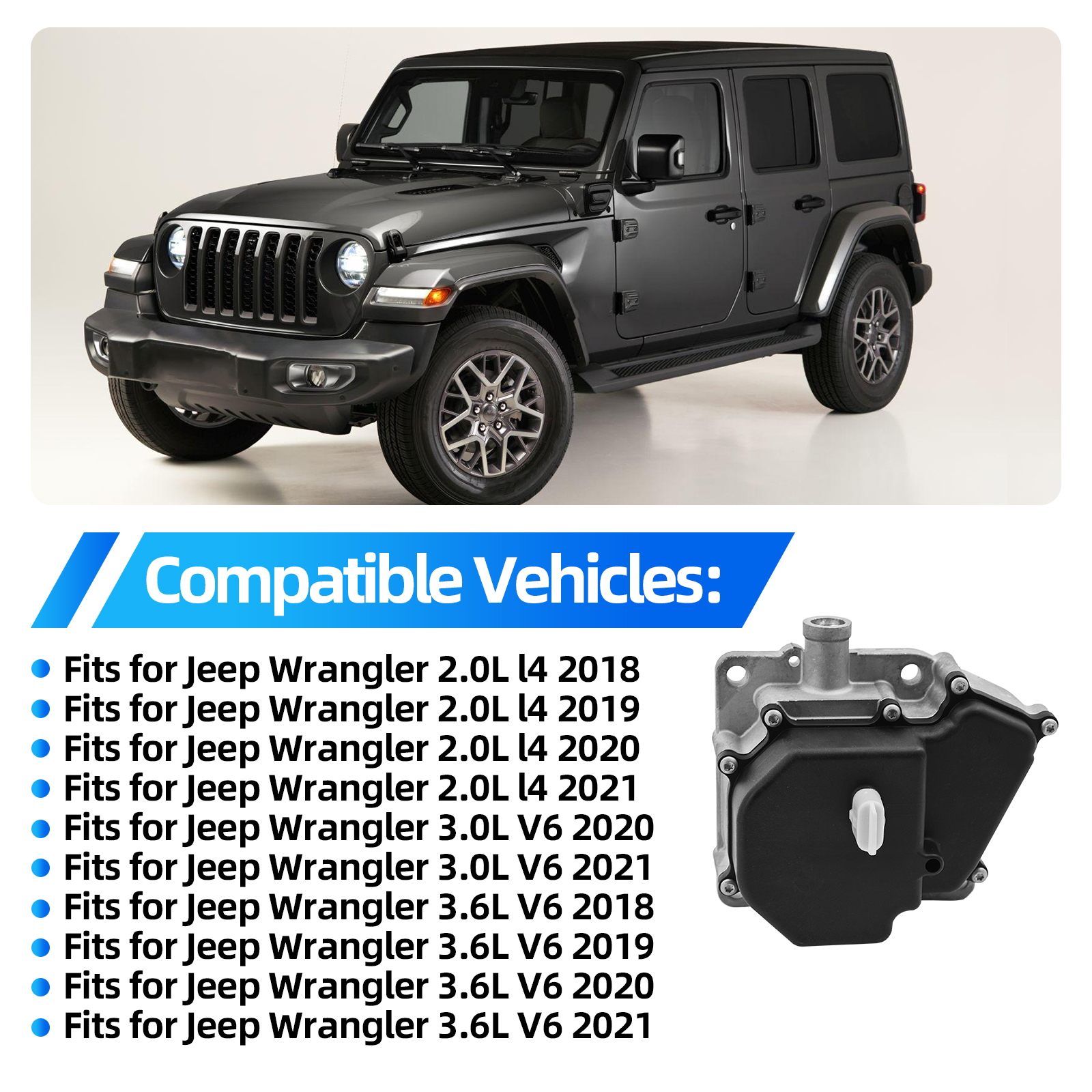 Axle Locker Actuator Fits for Jeep Gladiator Wrangler 2.0L 3.0L 3.6L V6 l4 2018-2021