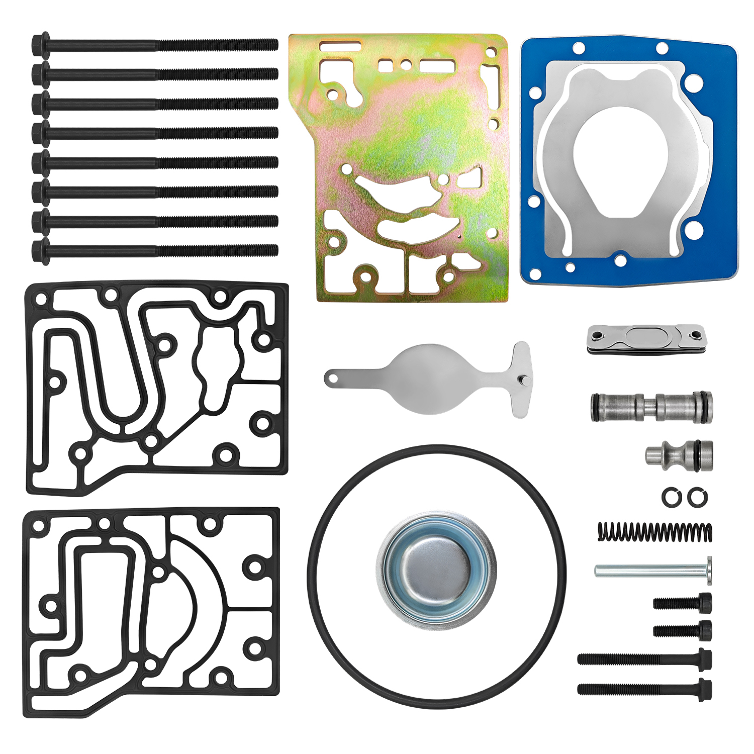  Air Brake Compressor Repair Kit with Plate Replacement for Paccar Mx13