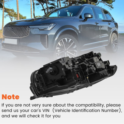 Left LED Headlight Compatible with Volvo XC90 2.0L 2016-2018 -Driver Side