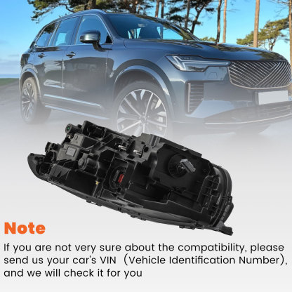 Right LED Headlight Compatible with Volvo XC90 2.0L 2016-2018 -Passenger Side