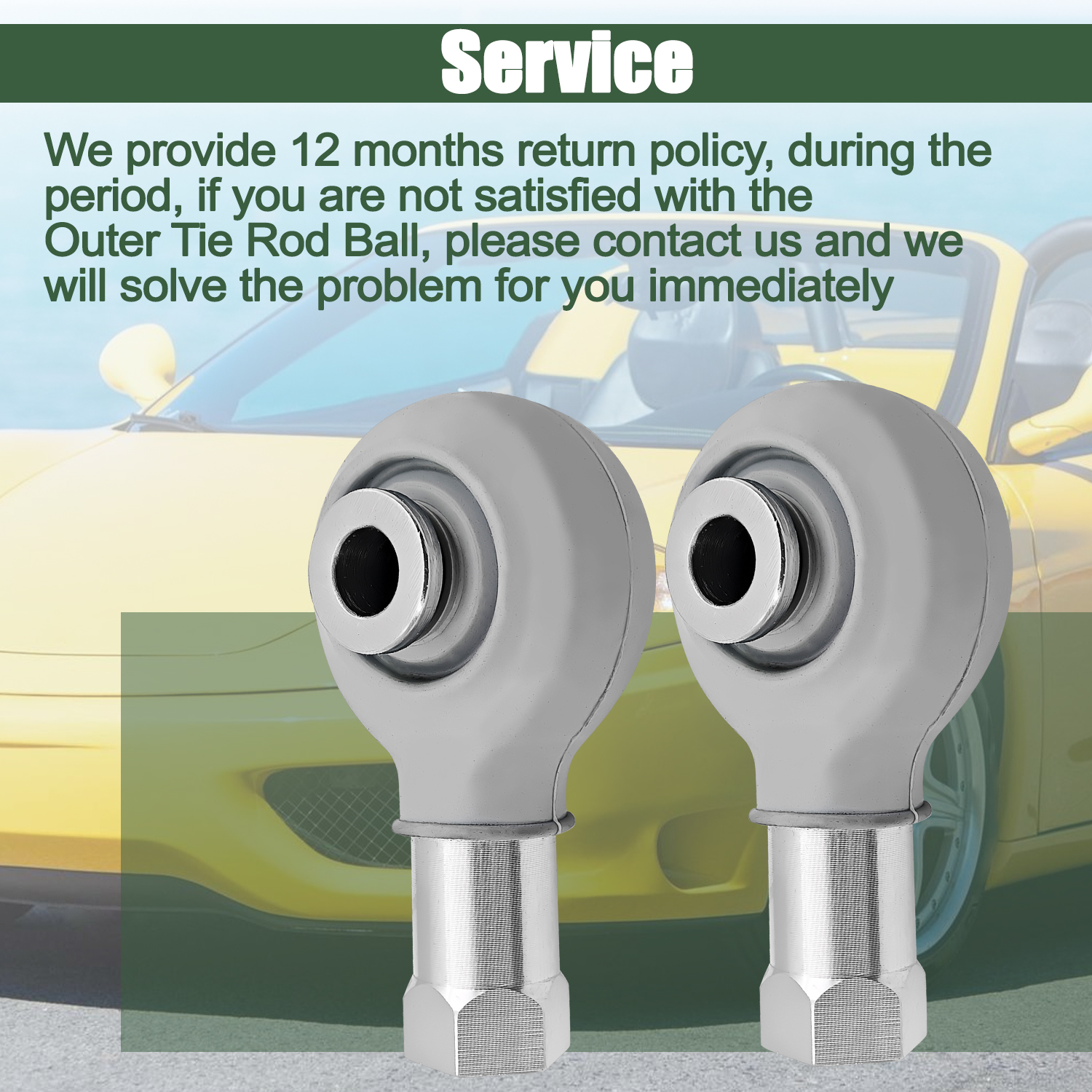 2Pcs 181882 Front Outer Tie Rod Ball Fits for Ferrari F430 360 599 612 2000-2011