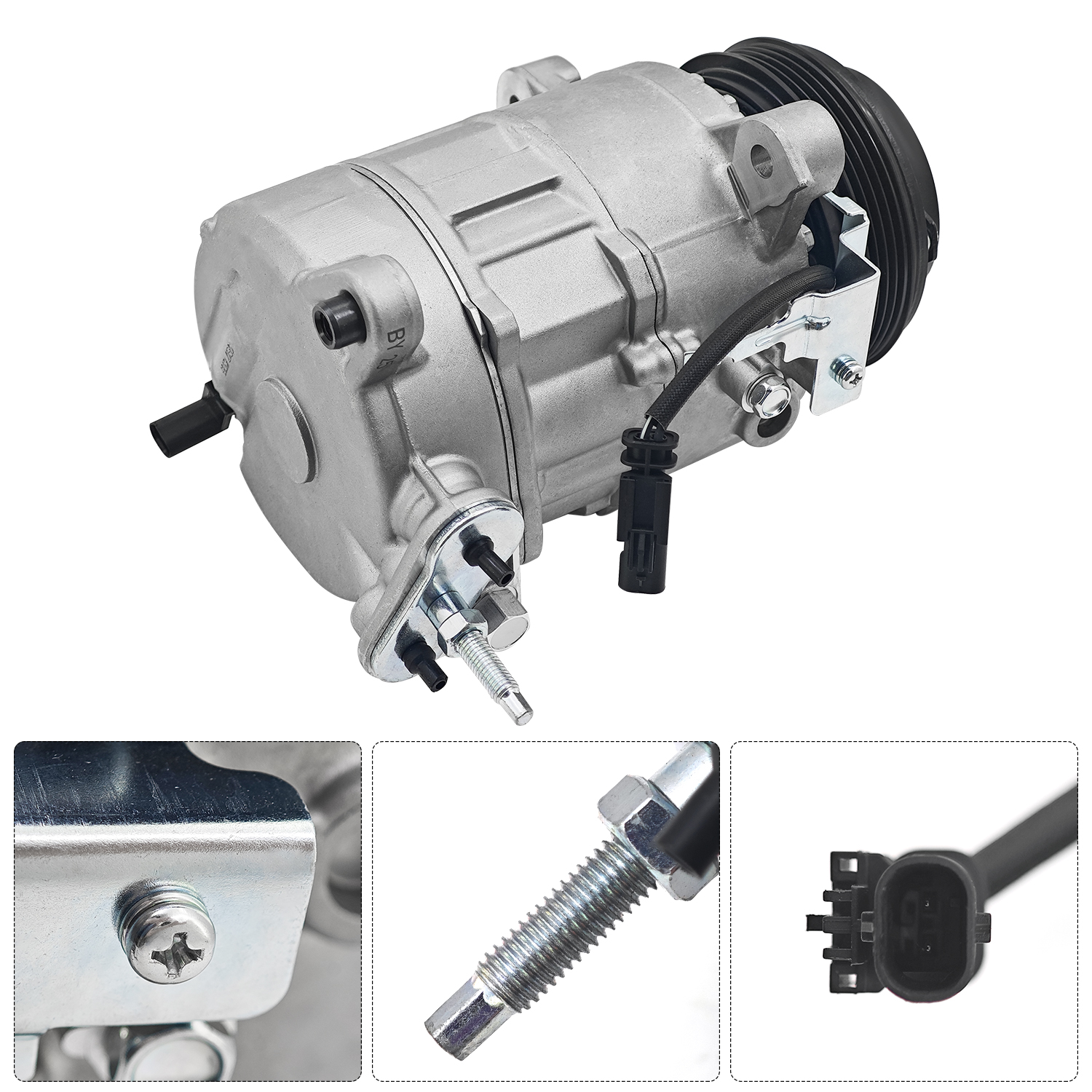 A/C Compressor for Chevry Silverado 1500 Fits for GMC Sierra 1500 2.7L 4.3L 5.3L 6.2L 14 V6 V8 2014-2019