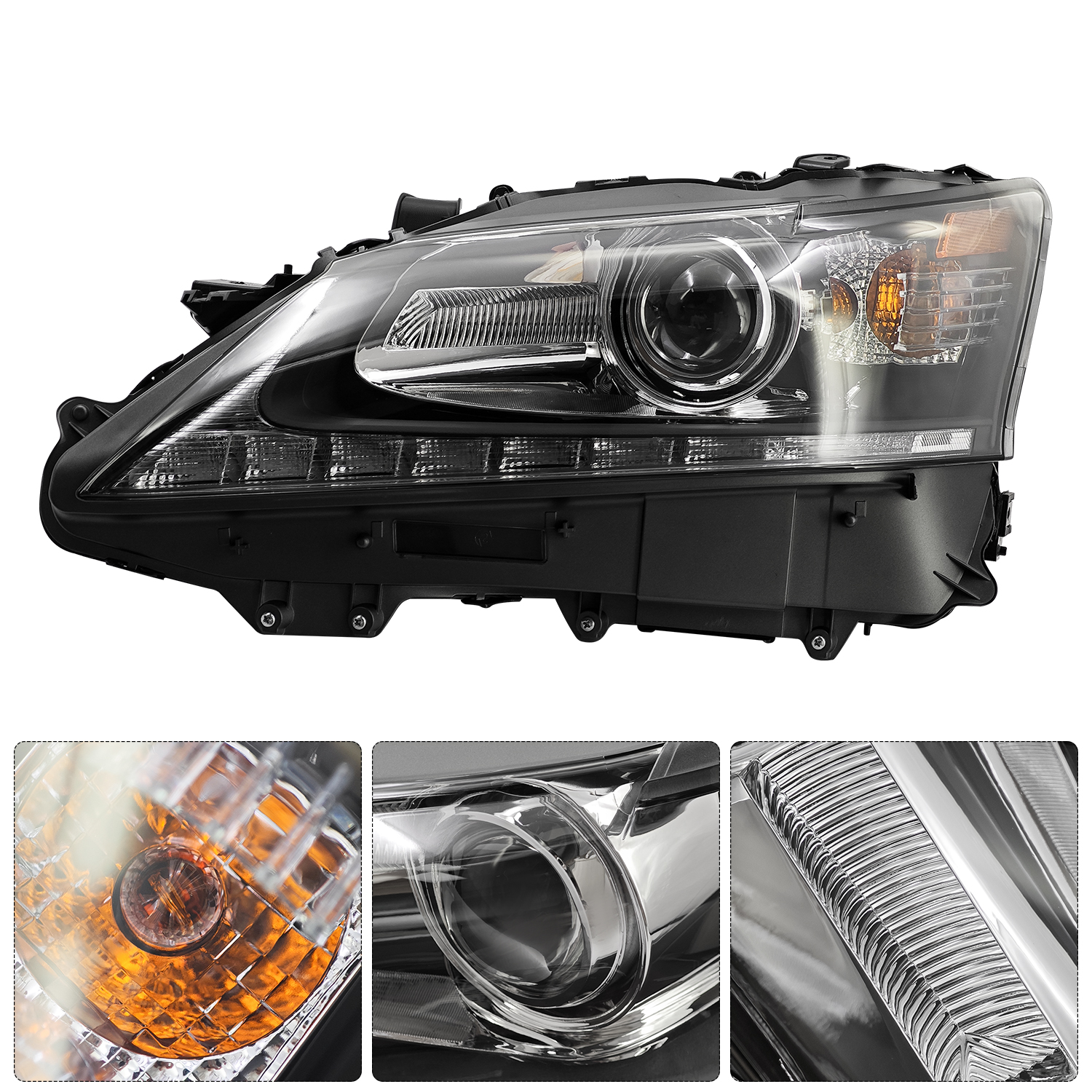 Left Driver Side Headlight w/AFS DRL Projector Fits for Lexus GS350 GS450h 3.5L 2013-2015