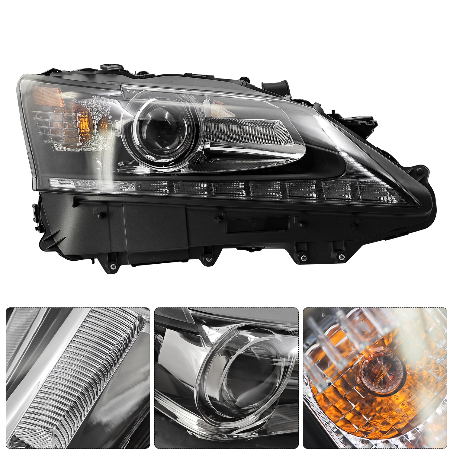 Right Passenger Side Headlight w/AFS DRL Projector Fits for Lexus GS350 GS450h 3.5L 2013-2015