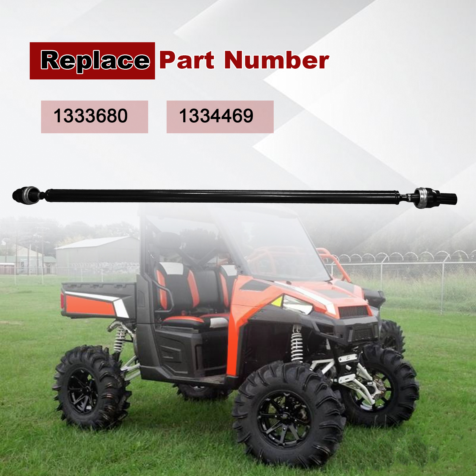 5in Front Prop Drive Shaft Fits for Polaris Ranger XP 1000/XP 900/Diesel/1000/902D 2017-2021; General 1000/4 1000/XP4 1000 