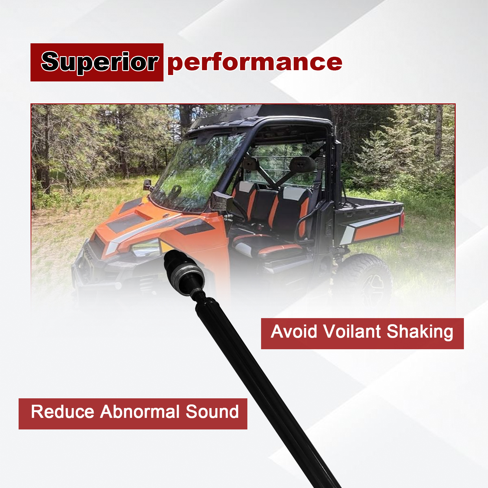 5in Front Prop Drive Shaft Fits for Polaris Ranger XP 1000/XP 900/Diesel/1000/902D 2017-2021; General 1000/4 1000/XP4 1000 