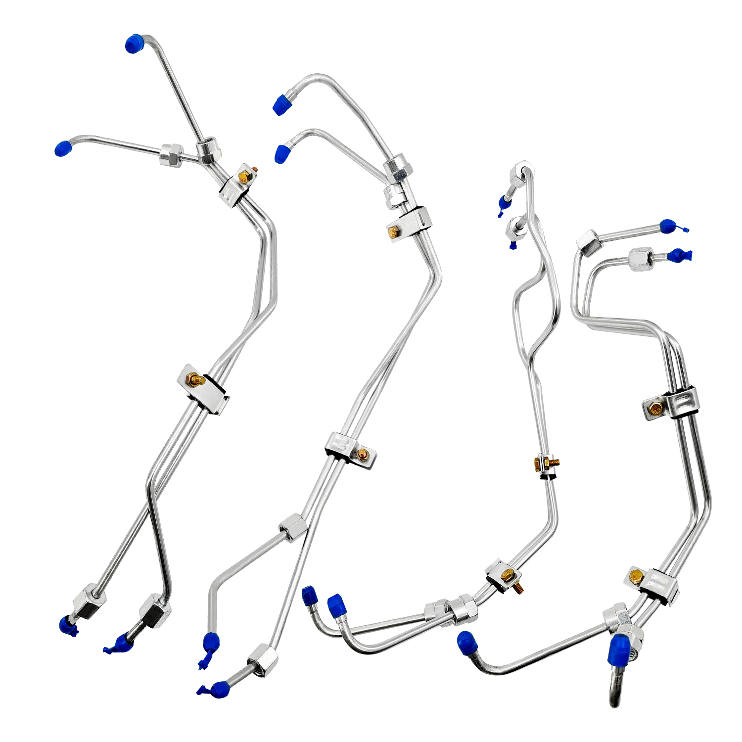 8 PCS Fuel Lines Compatible with Chevy 6.5L Turbo Diesel DS Fuel Injection Line Set 1994-2001