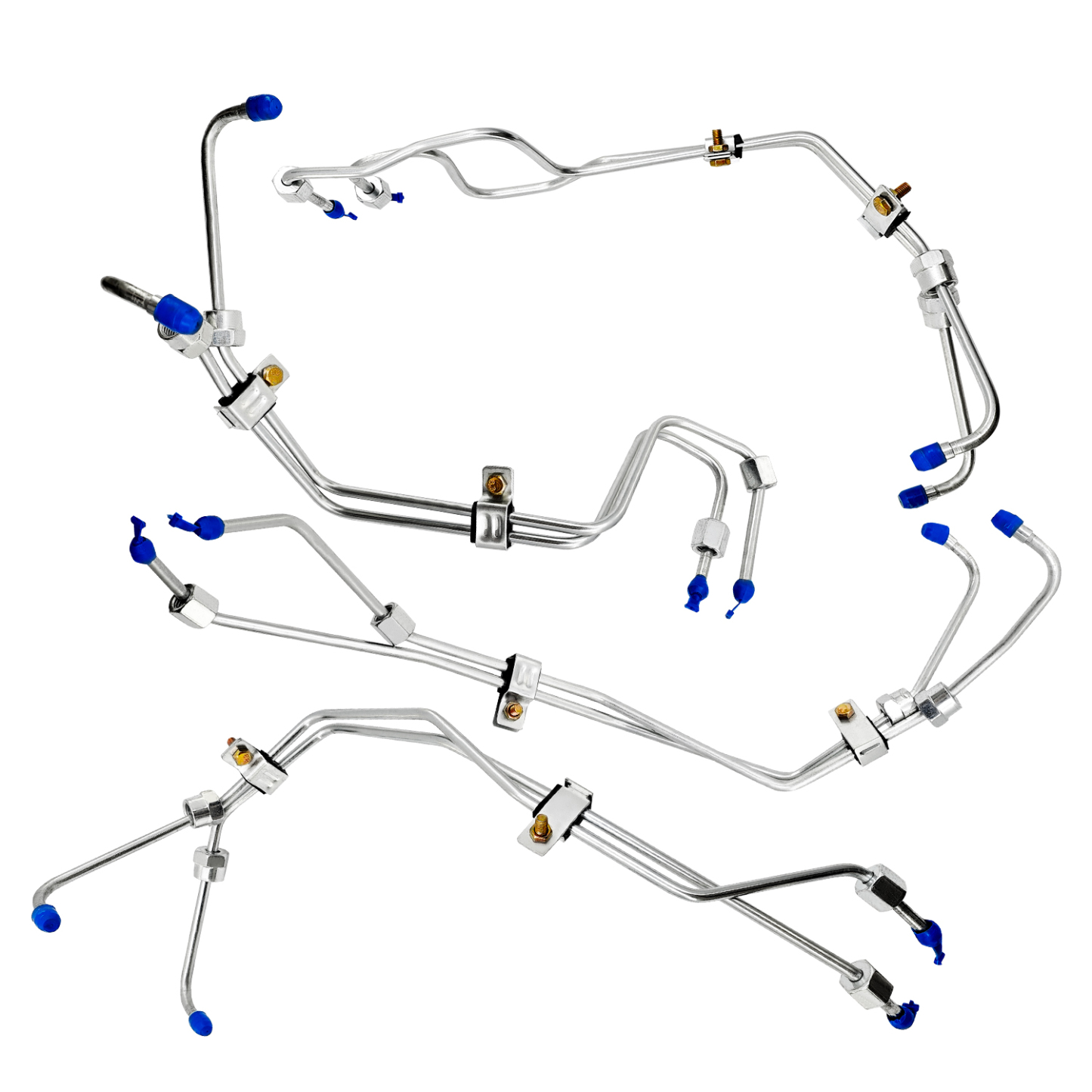8 PCS Fuel Lines Compatible with Chevy 6.5L Turbo Diesel DS Fuel Injection Line Set 1994-2001