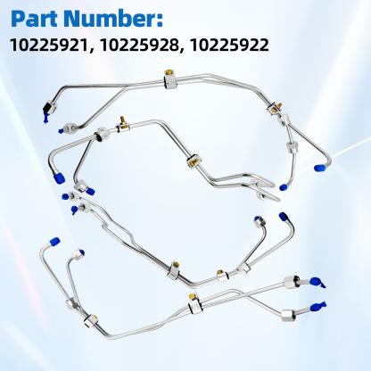 8 PCS Fuel Lines Compatible with Chevy 6.5L Turbo Diesel DS Fuel Injection Line Set 1994-2001