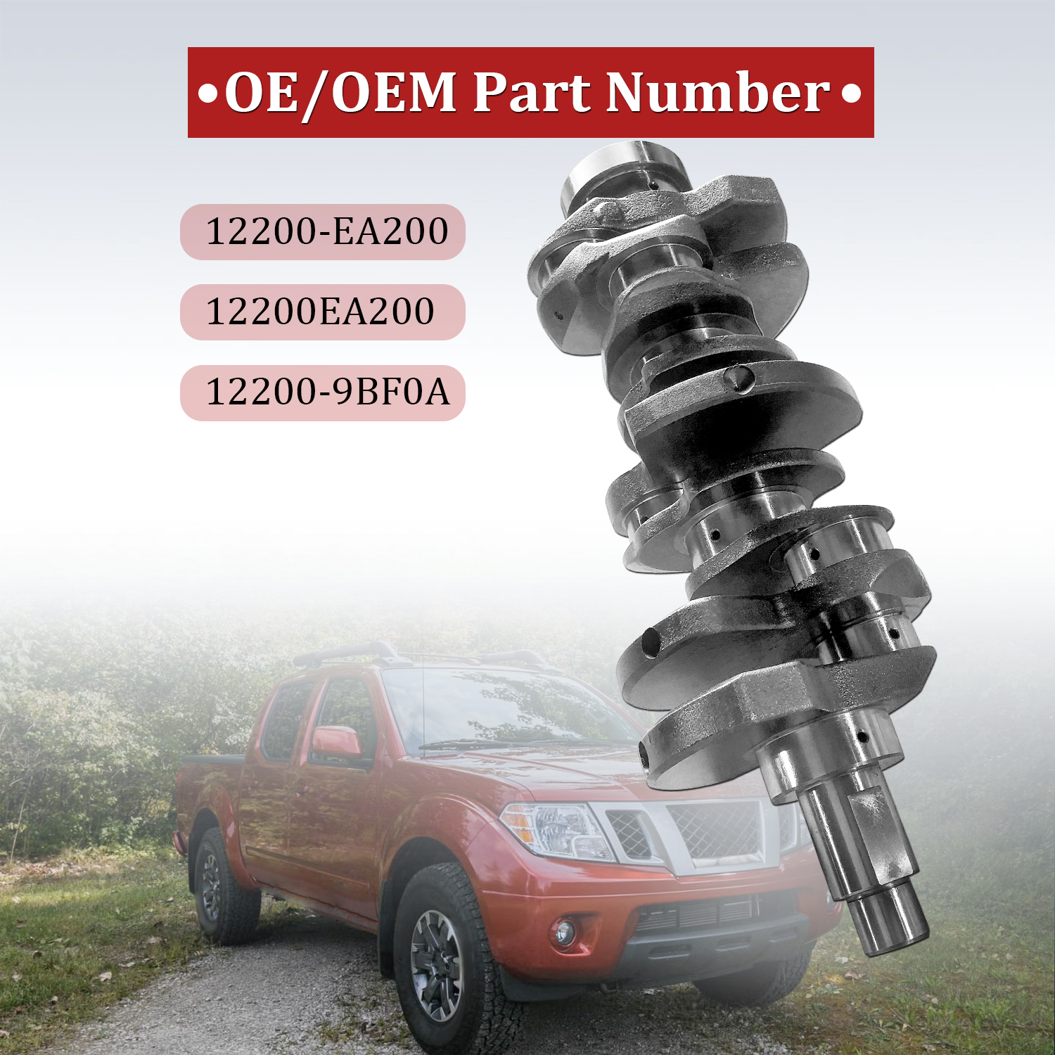 Crankshaft Compatible with Nissan Frontier NV1500/NV2500/NV3500 Pathfinder Xterra VQ40DE V6 4.0L 92mm 2005-2021