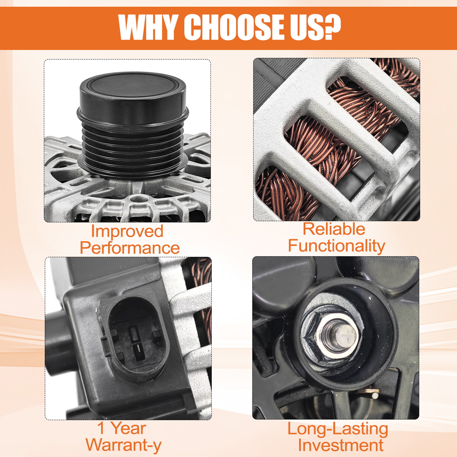  12V 180A 6-Groove Alternator for Toyota Highlander 2023-2024 Fit for Lexus NX250/NX350/ NX350h 2022-2025