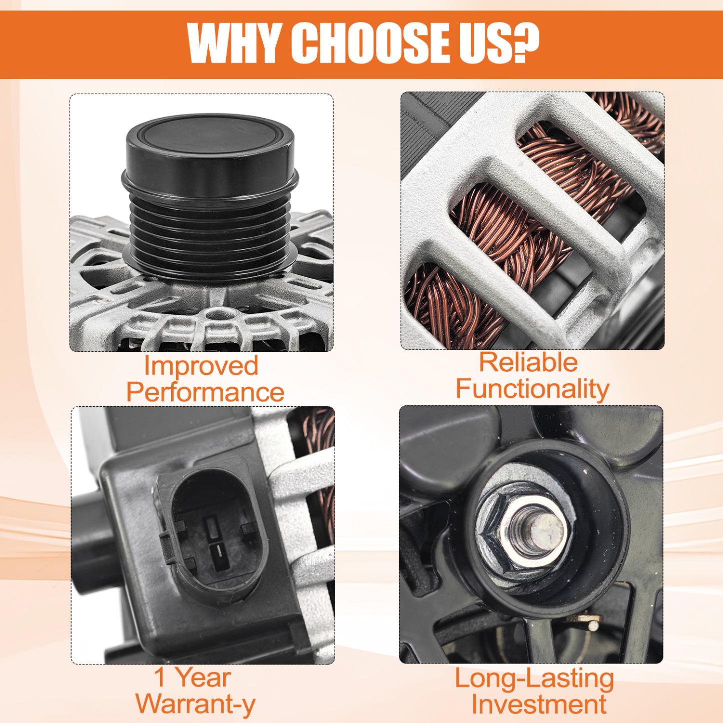  12V 180A 6-Groove Alternator for Toyota Highlander 2023-2024 Fit for Lexus NX250/NX350/ NX350h 2022-2025