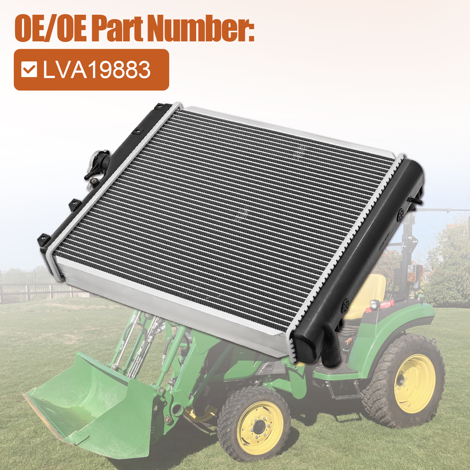 Radiator Compatible With John Deere Compact Tractor 2032R 3025E 2017-2022