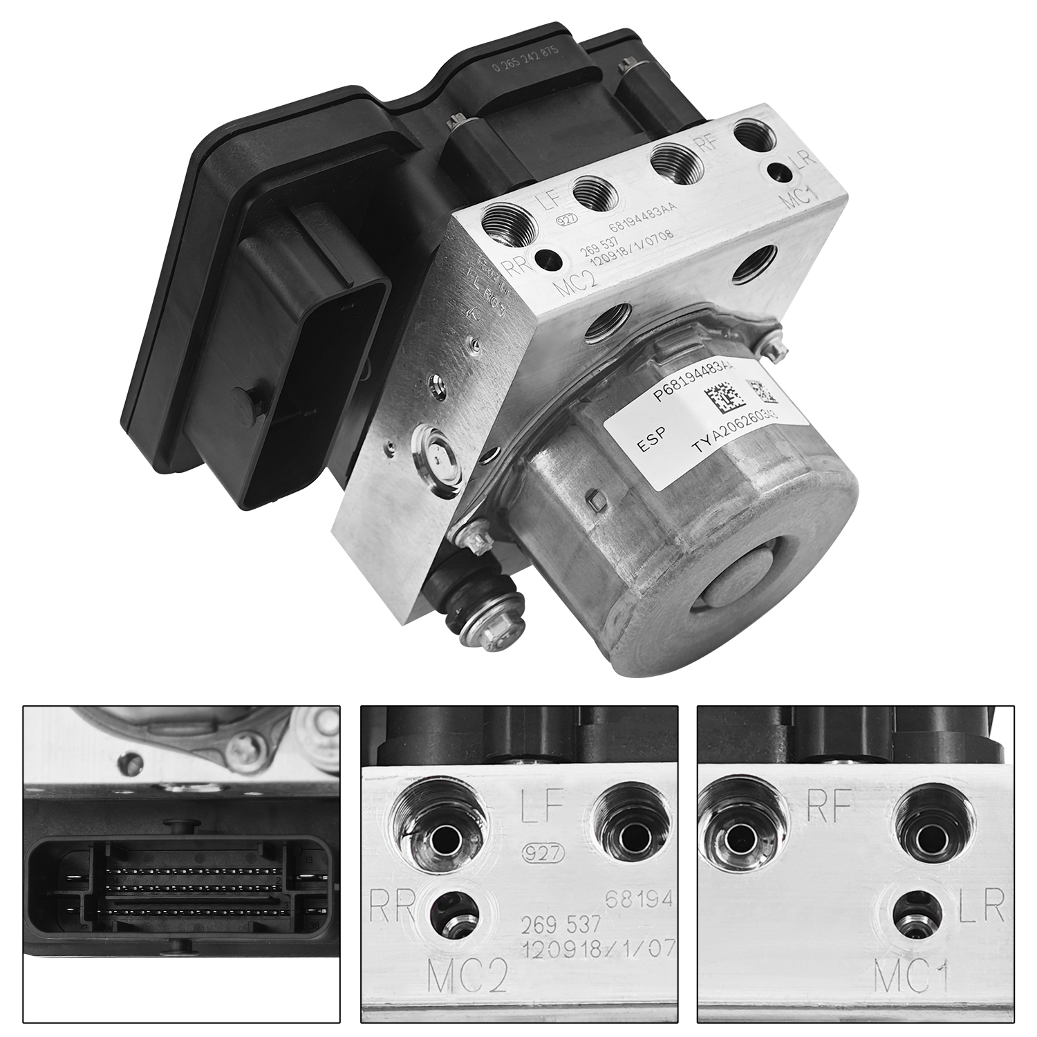 ABS Control Module Hydraulic Control Unit Anti-Lock Brake System Fit for Chrysler Town & Country 3.6L 2013-2016; Fits for Dodge Grand Caravan/Ram C/V 3.6L 2013-2020