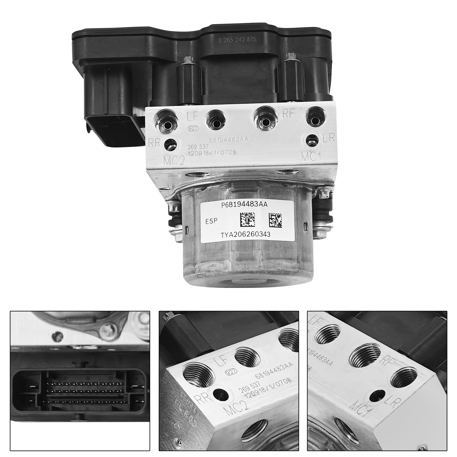 ABS Control Module Hydraulic Control Unit Anti-Lock Brake System Fit for Chrysler Town & Country 3.6L 2013-2016; Fits for Dodge Grand Caravan/Ram C/V 3.6L 2013-2020