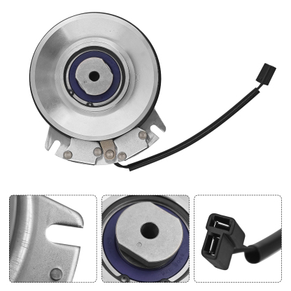 Electric PTO Clutch Hitorque 210 Ftlb for Ferris Simplicity Snapper Pro 36 44 48 52 60 61 72 Inch Mowers, Supersedes 5105090, Replaceable Bigger Bearing, Billet Pulley, Fixed Wire