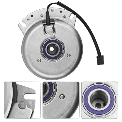 Electric PTO Clutch Hitorque 210 Ftlb for Ferris Simplicity Snapper Pro 36 44 48 52 60 61 72 Inch Mowers, Supersedes 5105090, Replaceable Bigger Bearing, Billet Pulley, Fixed Wire