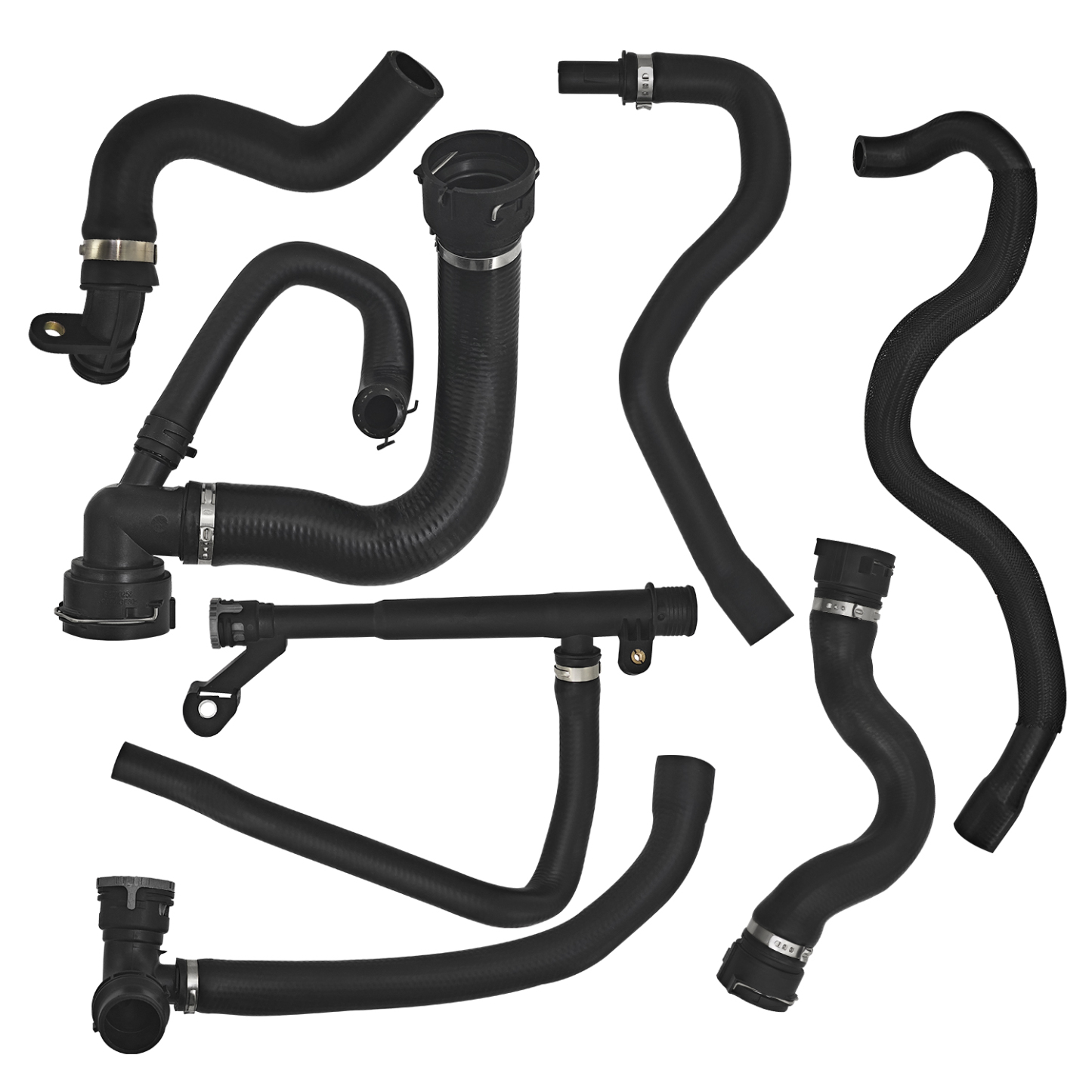 7 Pcs Engine Water Radiator Coolant Hose Set Fits for Volvo S60 S80 V70 XC60 XC60 XC70 2008-2016 3.0L 3.2L L6
