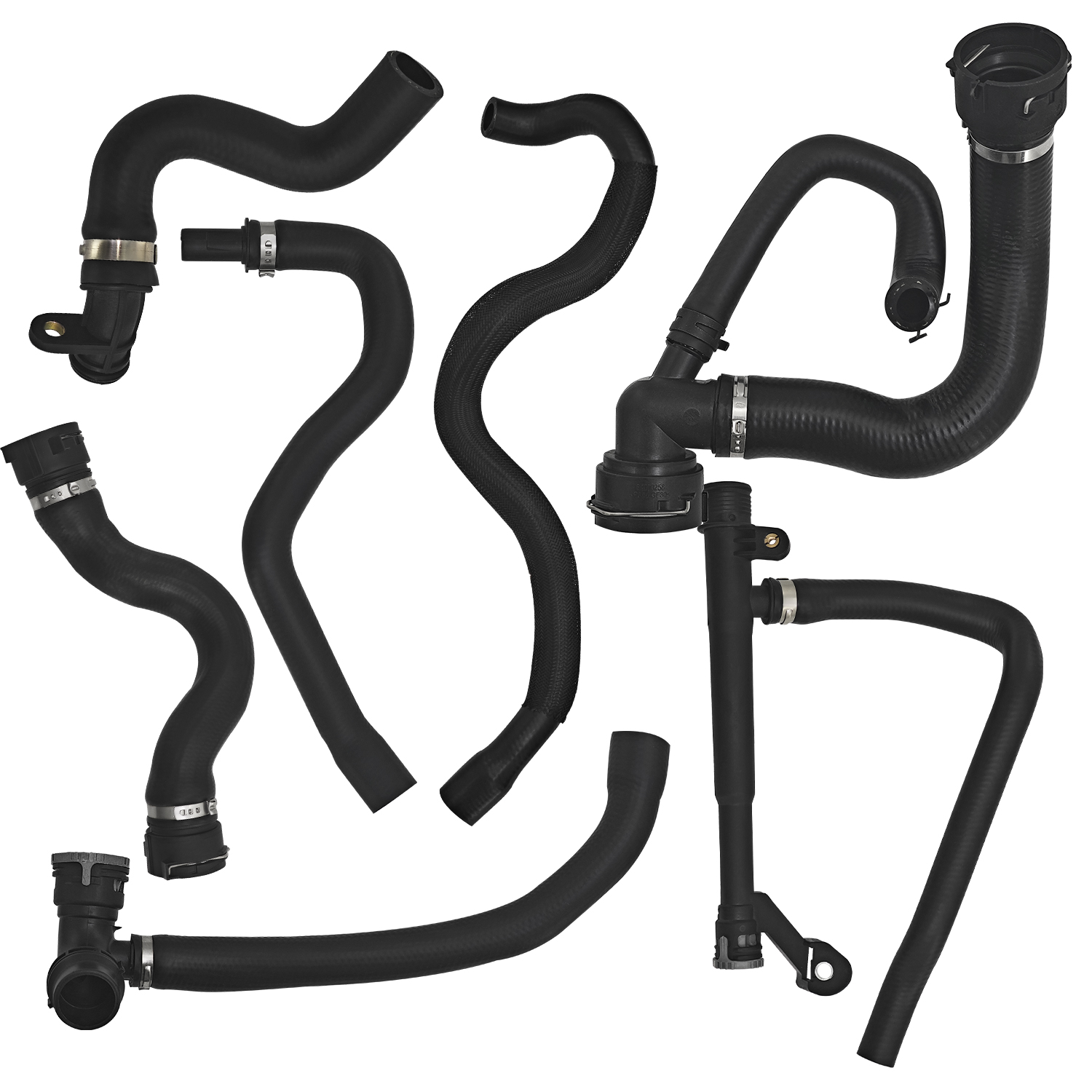 7 Pcs Engine Water Radiator Coolant Hose Set Fits for Volvo S60 S80 V70 XC60 XC60 XC70 2008-2016 3.0L 3.2L L6