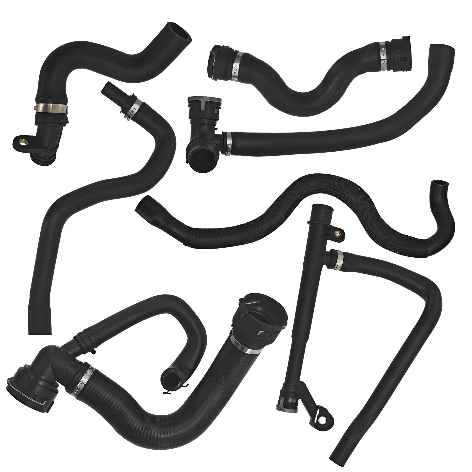 7 Pcs Engine Water Radiator Coolant Hose Set Fits for Volvo S60 S80 V70 XC60 XC60 XC70 2008-2016 3.0L 3.2L L6