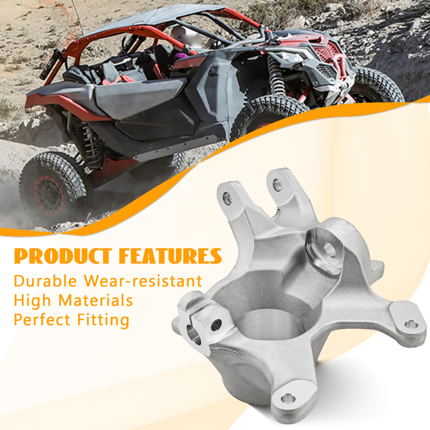 Front Left Driver Side Steering Knuckle Spindle Fits for Can Am Maverick X3 R RR 2019-2024 