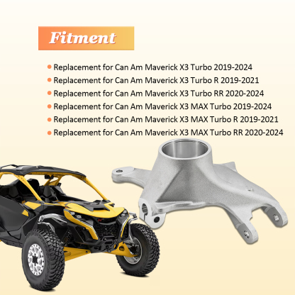 Front Left Driver Side Steering Knuckle Spindle Fits for Can Am Maverick X3 R RR 2019-2024 