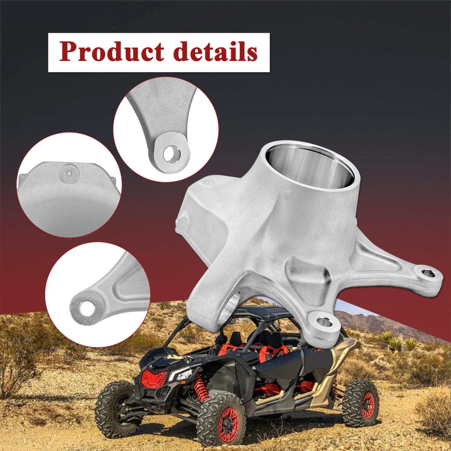 Rear Left Driver Side Knuckle Spindle Replacement for Can Am Maverick X3 R RR 2017-2020 (Left Driver Side)