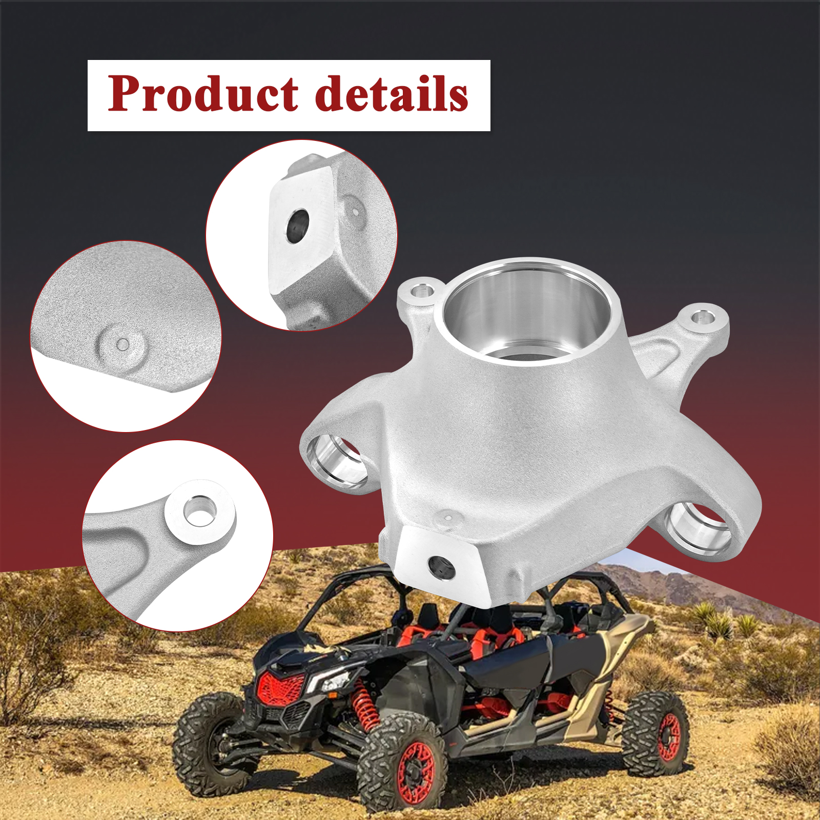 Rear Knuckle Spindle Replacement for Can Am Maverick X3 R RR 2017-2020 (Right Passenger Side)