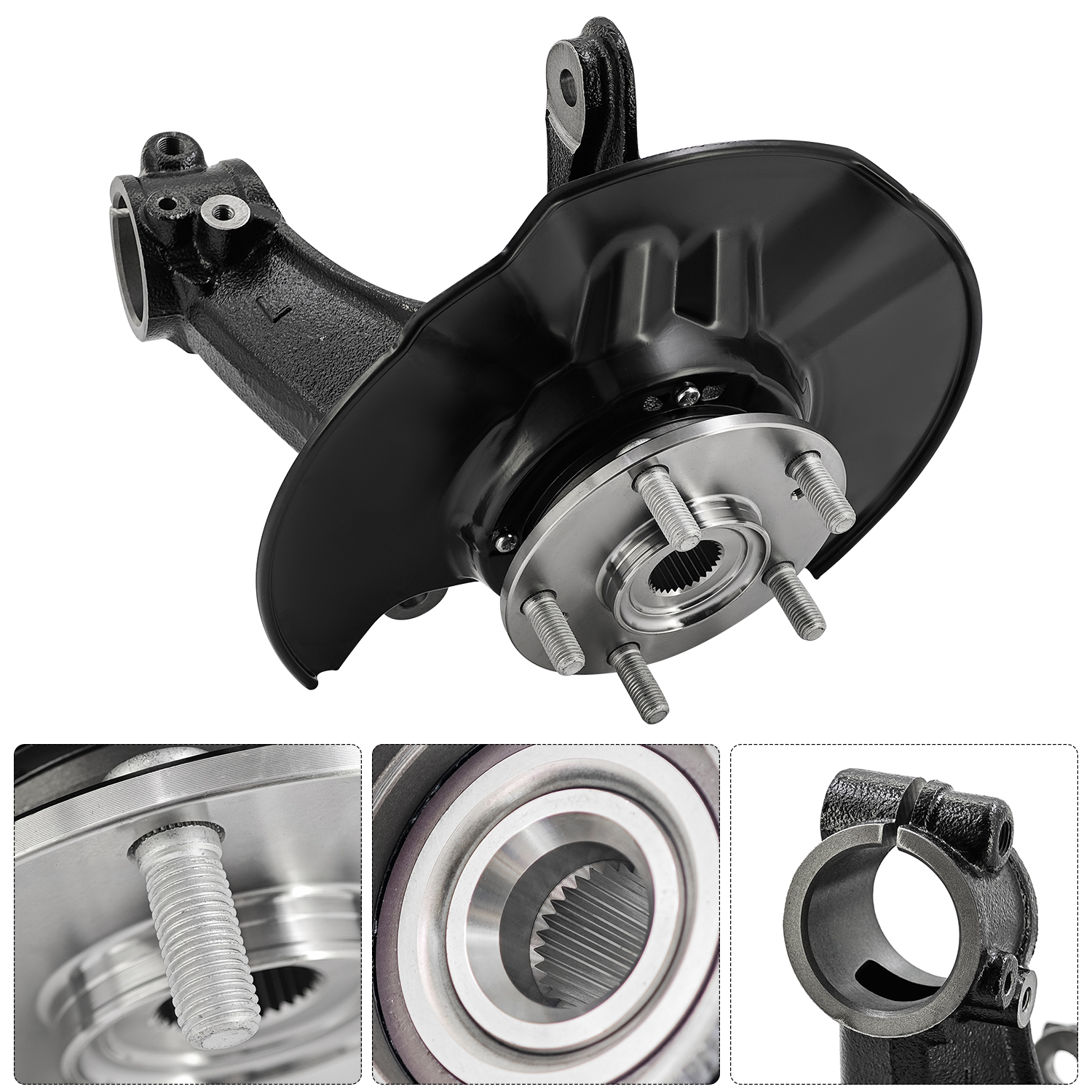 Front Right & Left Steering Knuckle Compatible with Honda Civic 2016-2021