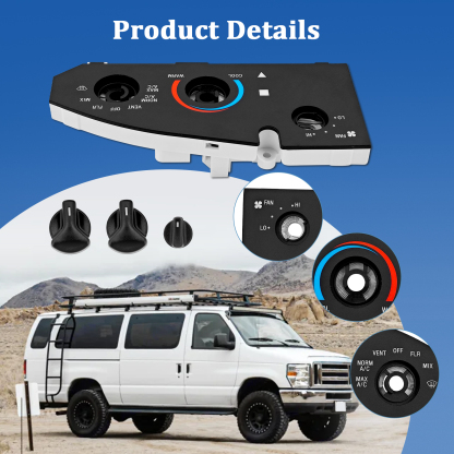AC Heater Control Air Cond Control Panel for Ford E150 E250 E350 Van 2005-2014 / E350 E450SD Van 2015-2019
