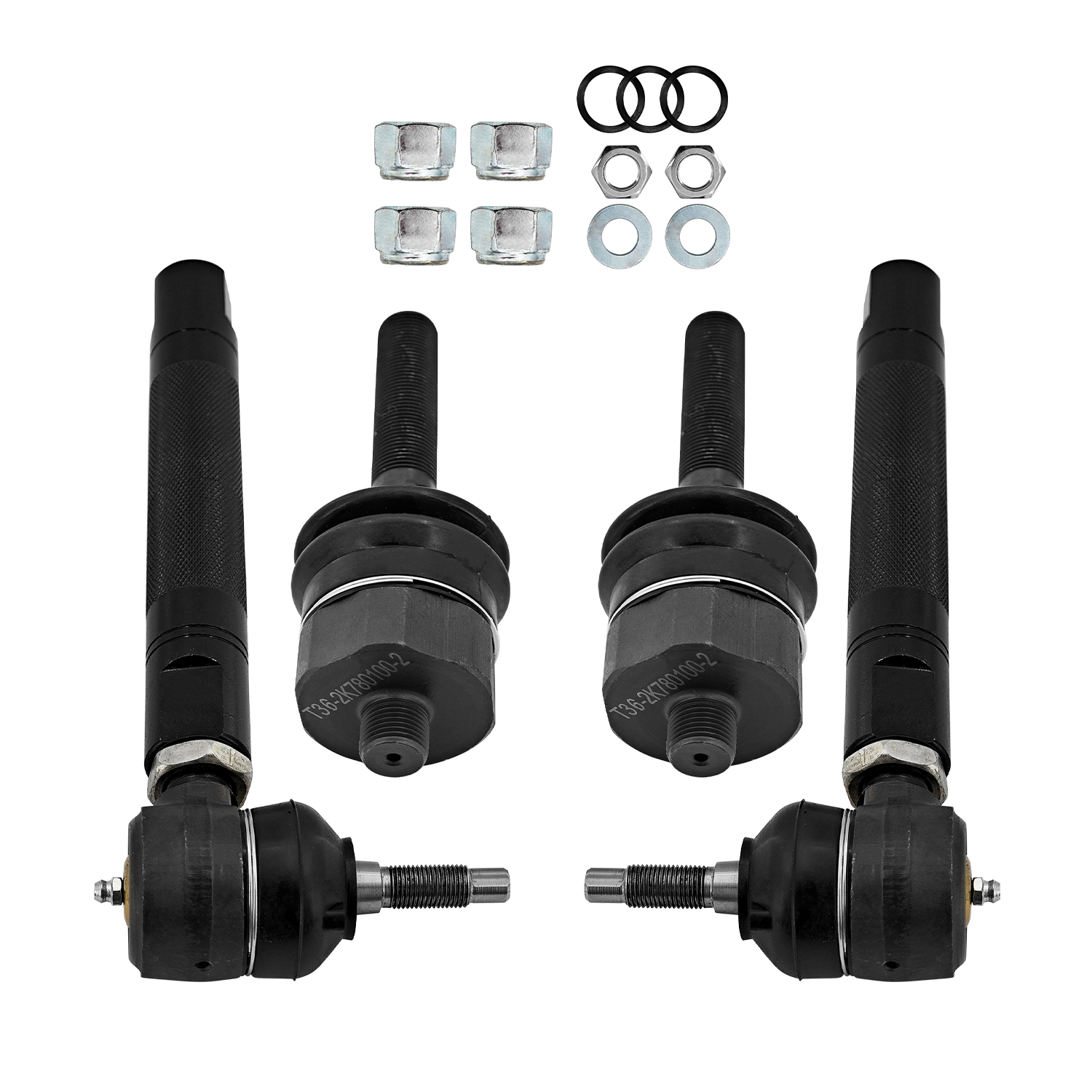 Heavy Duty Tie Rod Ends Kit Fits for Chevy Silverado GMC Sierra 2500 HD 4WD 2001-2010, 0-6" Adjustable Tie Rod Kits Fit for 3500 4WD 2001-2006