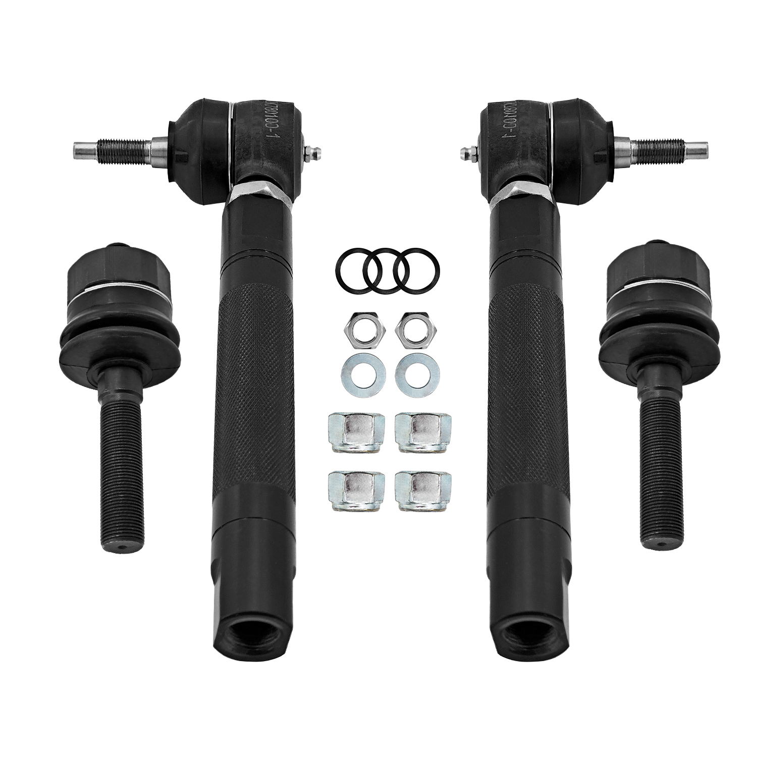 Heavy Duty Tie Rod Ends Kit Fits for Chevy Silverado GMC Sierra 2500 HD 4WD 2001-2010, 0-6" Adjustable Tie Rod Kits Fit for 3500 4WD 2001-2006