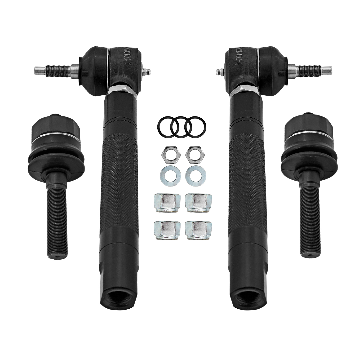 Heavy Duty Tie Rod Ends Kit Fits for Chevy Silverado GMC Sierra 2500 HD 4WD 2001-2010, 0-6" Adjustable Tie Rod Kits Fit for 3500 4WD 2001-2006