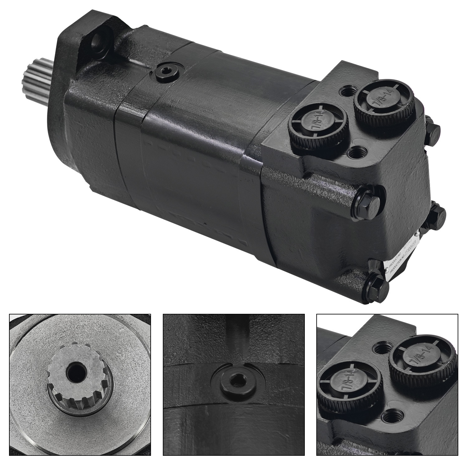 Hydraulic Motor 14-Tooth Fits for Broce CR350 350-SERIES Broom Sweeper