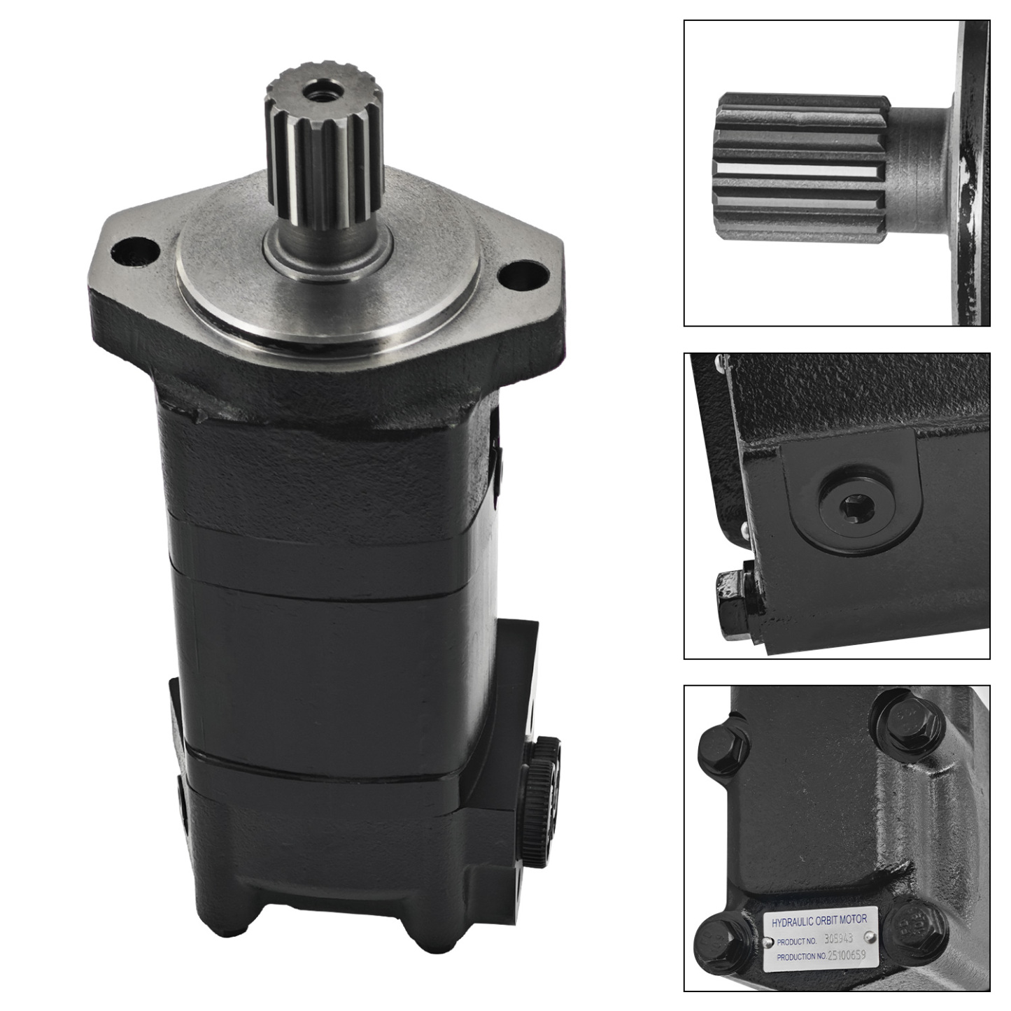 Hydraulic Motor 14-Tooth Fits for Broce CR350 350-SERIES Broom Sweeper