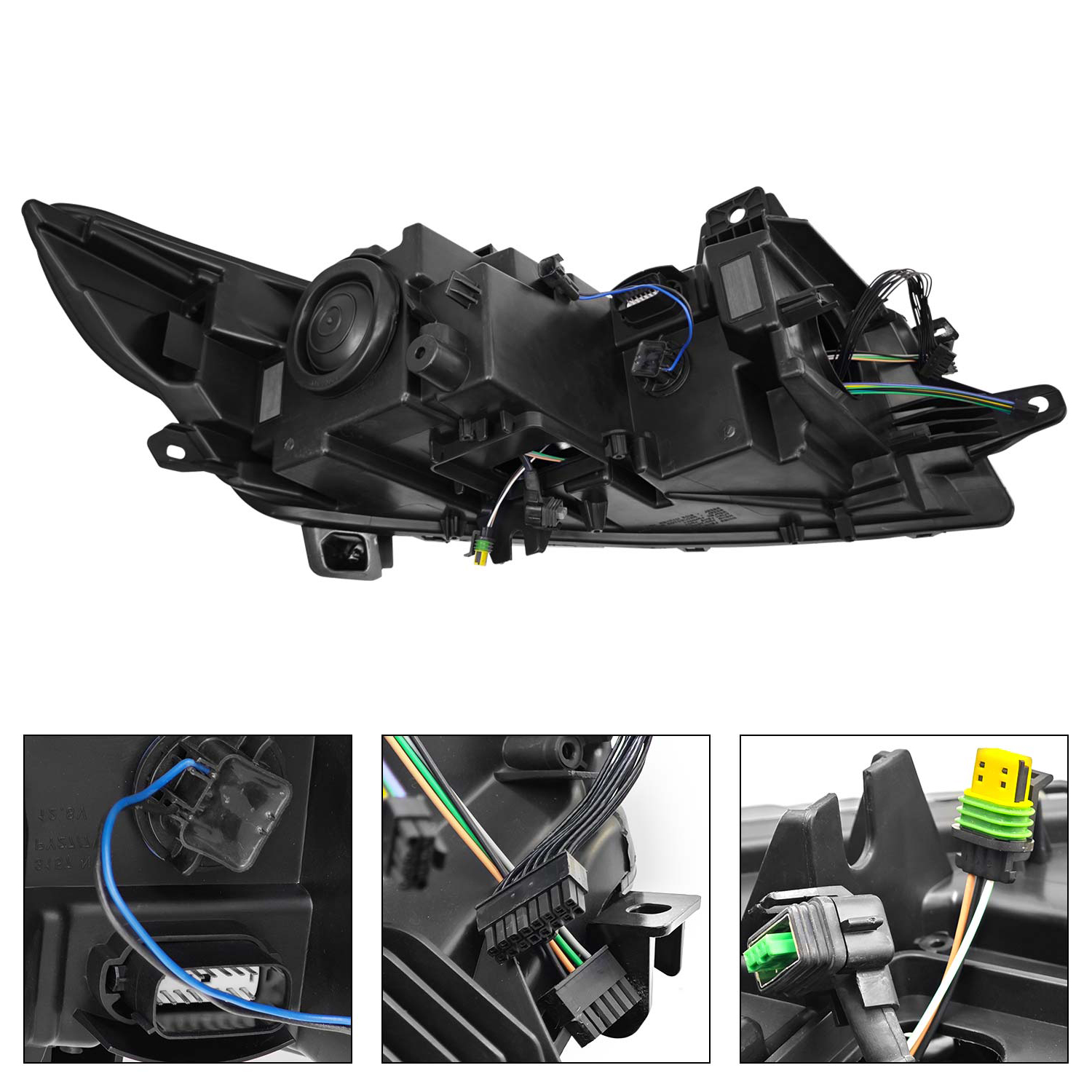 Left Driver Side Xenon HID Headlight Assy for 2017-2020 Lincoln Continental 2.7L 3.0L EcoBoost 3.7L Duratec, w/Headlamp Leveling