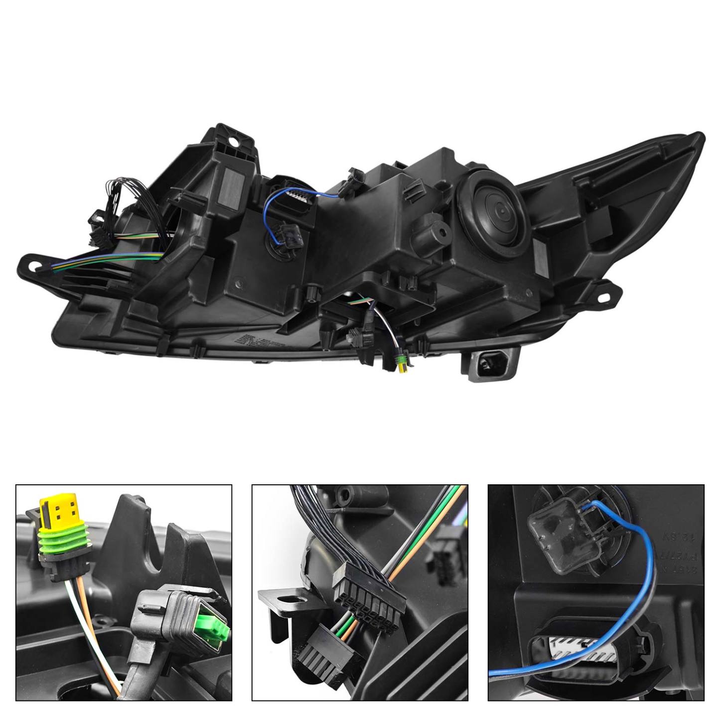 Right Passenger Side Xenon HID Headlight Assy for 2017-2020 Lincoln Continental 2.7L 3.0L EcoBoost 3.7L Duratec, w/Headlamp Leveling