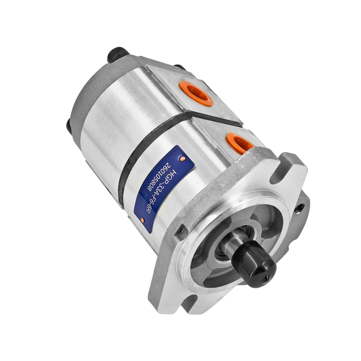 HGP-33A-F6-6R Hydraulic Tandem Double Gear Pump 17.46mm 25MPa