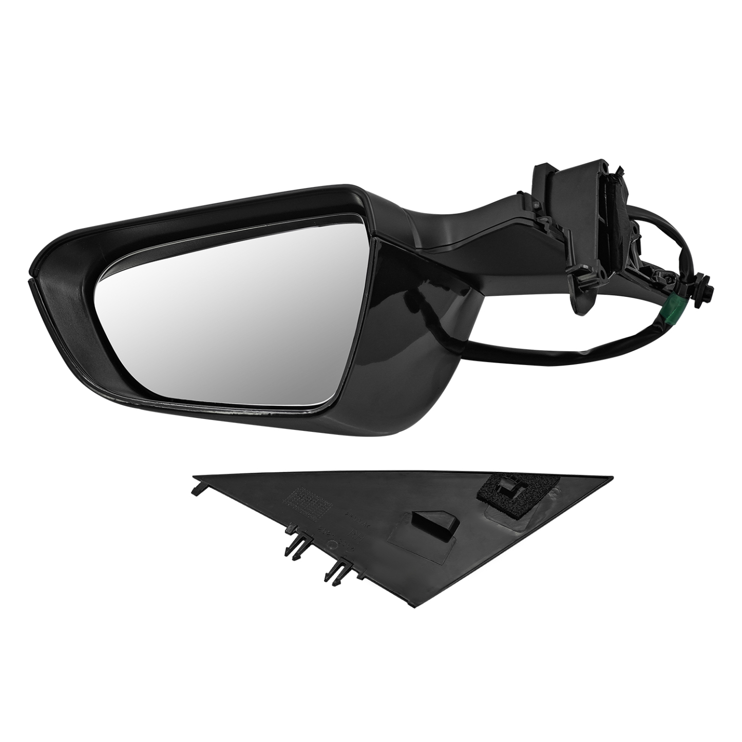 Right Passenger Side Mirror Fits for Tesla Model 3 2021-2025,  No Antenna, 10-Pin, Power Folding and Adjustment, Position Memory, Heated Defrost