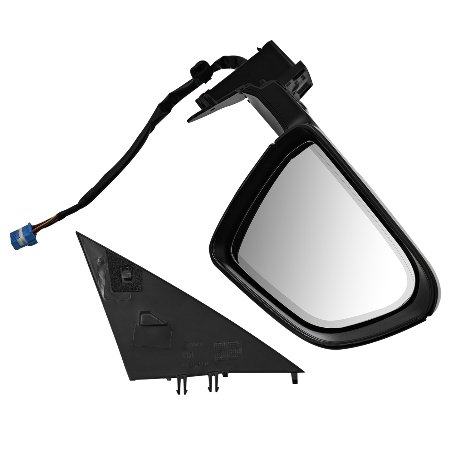 Left Driver Side Mirror New for Tesla Model 3 2021-2025, 11-Pin Stealth Gray, Electronic Auto-Dimming, Power Folding, Position Memory, Heated Defrost, No Antenna 